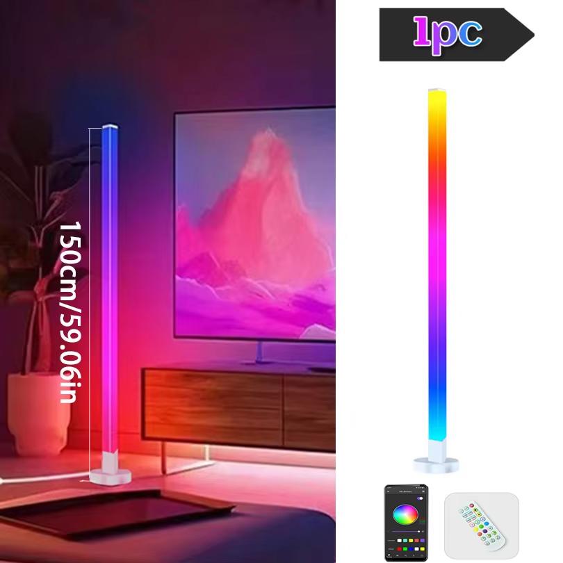 

155cm Smart Corner Floor Lamp Dimmable APP Control RGB LED Modern Mood Lighting Stand Lights for Bedroom Gaming Living Room