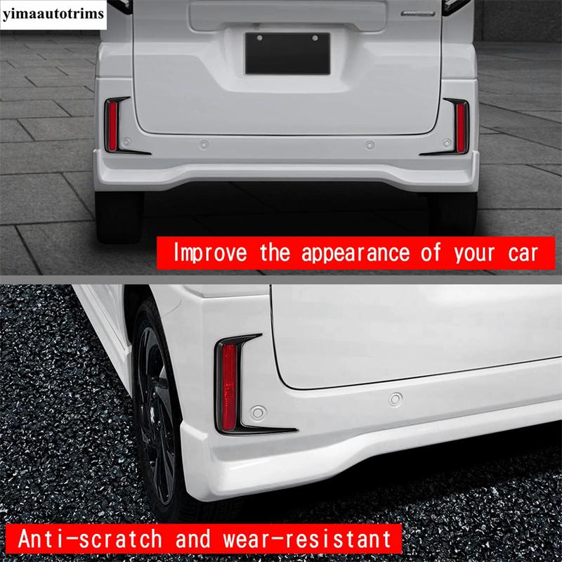 Front Rear Bumper Fog Light Lamp Frame Decoration Cover Trim ABS Chrome Accessories For Suzuki Spacia  MK54S MK94S 2024 20