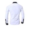 Herren Slim Fit Color Block Quadratischer Ausschnitt Langarmshirt 2024