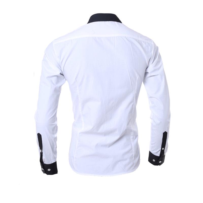 Herren Slim Fit Color Block Quadratischer Ausschnitt Langarmshirt 2024