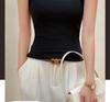 Women's Pure Cotton Camisole Tank Top with Integrated Bra Pads – Anti-Side-Boob Design, Perfect for Spring, Summer, and Autumn.