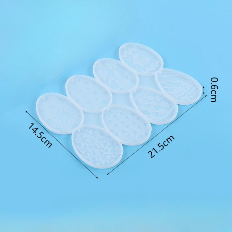 

DIY Crystal Dropper Mold Easter Egg Shaped Pendant Holiday Decoration Keychain Pendant Silicone Mold