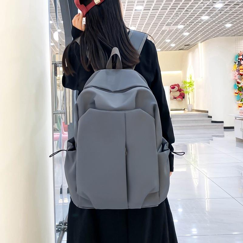 School bag male college student ins trendy cool simple large capacity backpack female junior high school student high school travel bag backpack