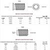 XUTE M10x25 Countersunk Hex Socket Flanged Wood Insert Nuts