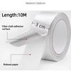 Exhaust Pipe Insulation Tape Exhaust Heat Tape Manifold Downpipe High Temperature Bandage Tape Silver Adhesive Tape