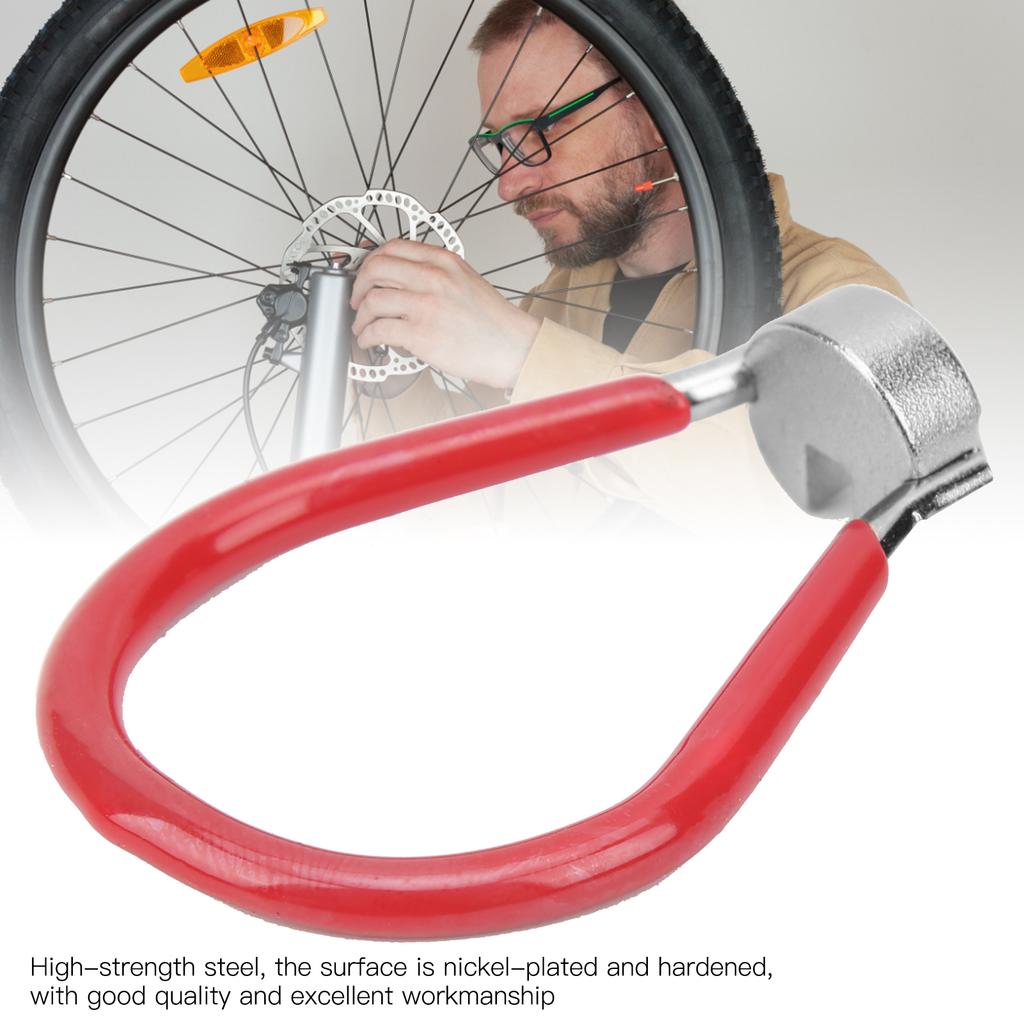Bicycle Spoke Wrench Bike Wheel Steel Spokes Adjustment Wrench Cycling Repair ToolsRed