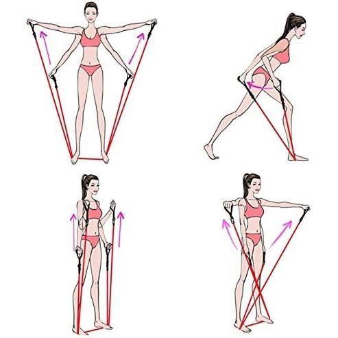 Bandes de résistance - ELASTIBAND - 11pcs - Corde en caoutchouc - Fitness - Débutant