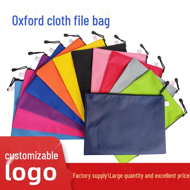 A4 Football Pattern Waterproof Oxford Cloth Document Bag