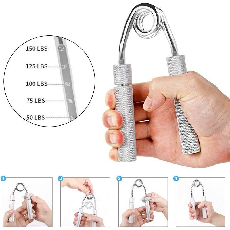 50-350LBS Metal Hand Grip Heavy Duty Resistance Squeezer Collection Finger Strengthening Training Rehabilitation Dexterity Endurance