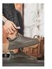 Men's Spring High-Top Waterproof Non-Slip Breathable Black Leather Casual Chef Shoes