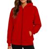 Ladies' Fashionable Solid Color Casual Hooded Long Sleeved Coat