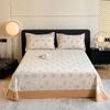 Retro Floral Pattern Bed Sheet Set 100% Cotton Bed Sheets Soft Breathable Bedspread with Pillowcases Queen Size Bedding Set