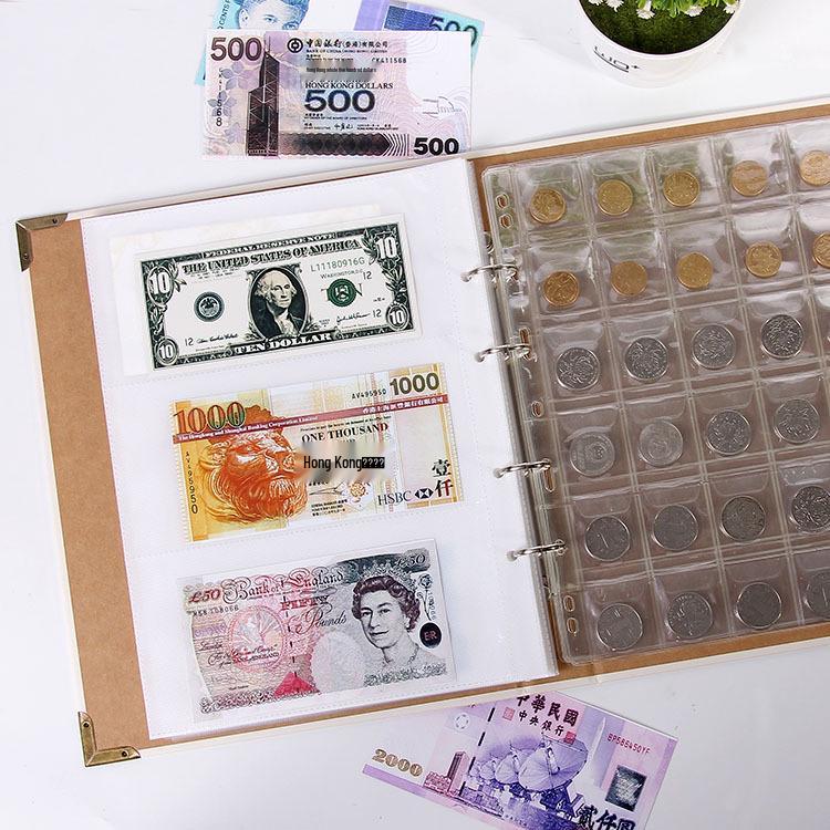 Album da collezione di valuta RMB: Conservazione Banconote e Monete Commemorative, Grande Capacità, Design ad Anelli