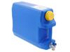 10L Water Container with Top Metal Valve with 20 Mm Thread, Blue
