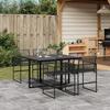 VidaXL Garden Dining Set 5 Pcs Black Wicker, Outdoor Dining Set, Dining Furniture 3295033