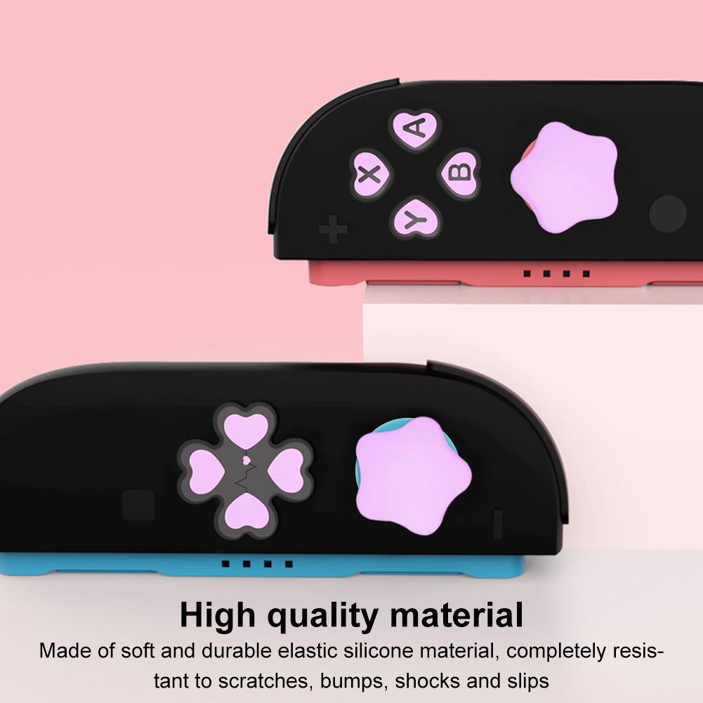 Cute D-Pad Button Caps Silicone Joystick Cover Caps Thumb Sticks Grip Cover for Nintendo Switch2