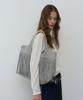 PREFERPREFER Fringe Zip Bag (Melange Grey)