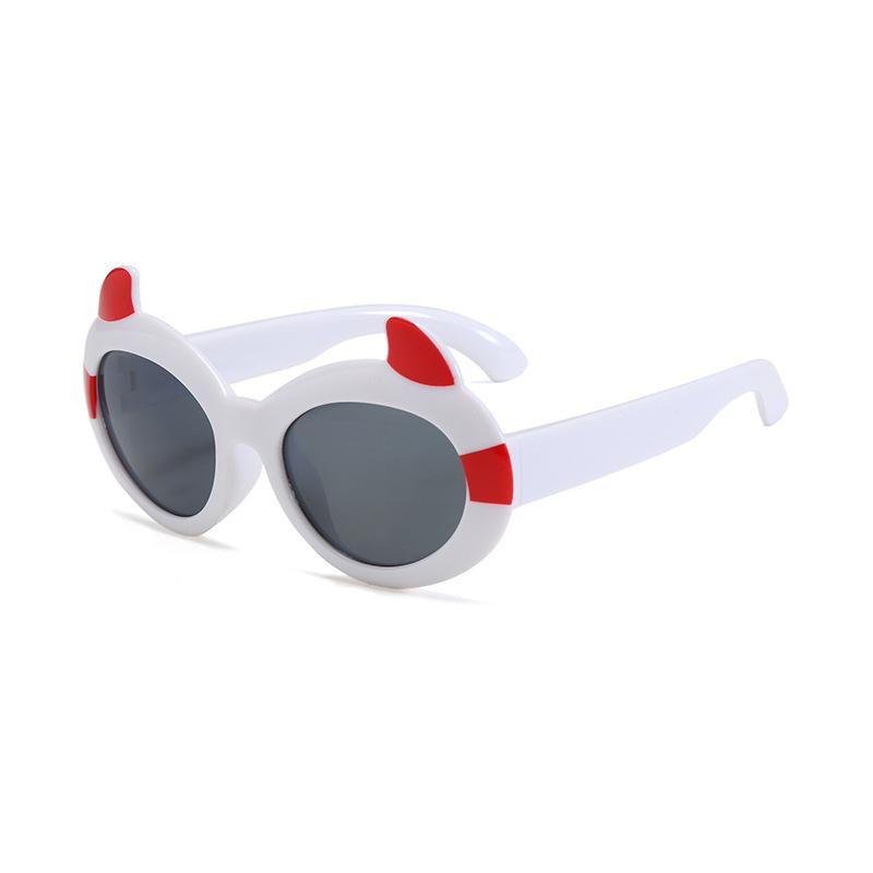 New little devil funny children's sunglasses personality cool cute anti-ultraviolet sunglasses for boys and girls concave shape