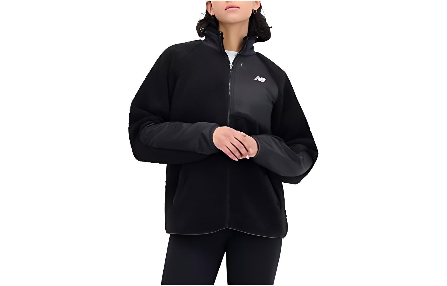 New Balance Q Speed Velvet Jackets Women s Black Moderate WJ33285-BK L