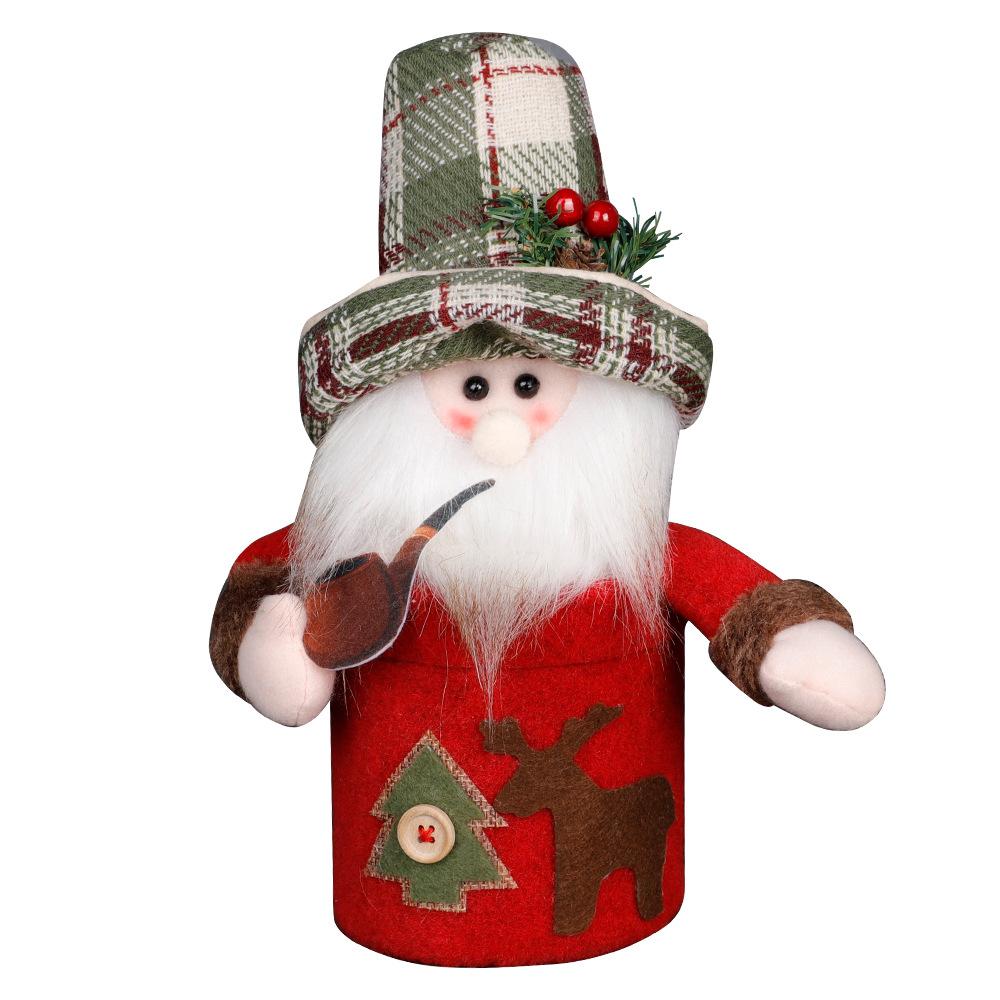 2pcs Christmas High-end Candy Box Gift Jar Christmas Eve Decoration Apple Box Santa Claus Snowman Apple Jar