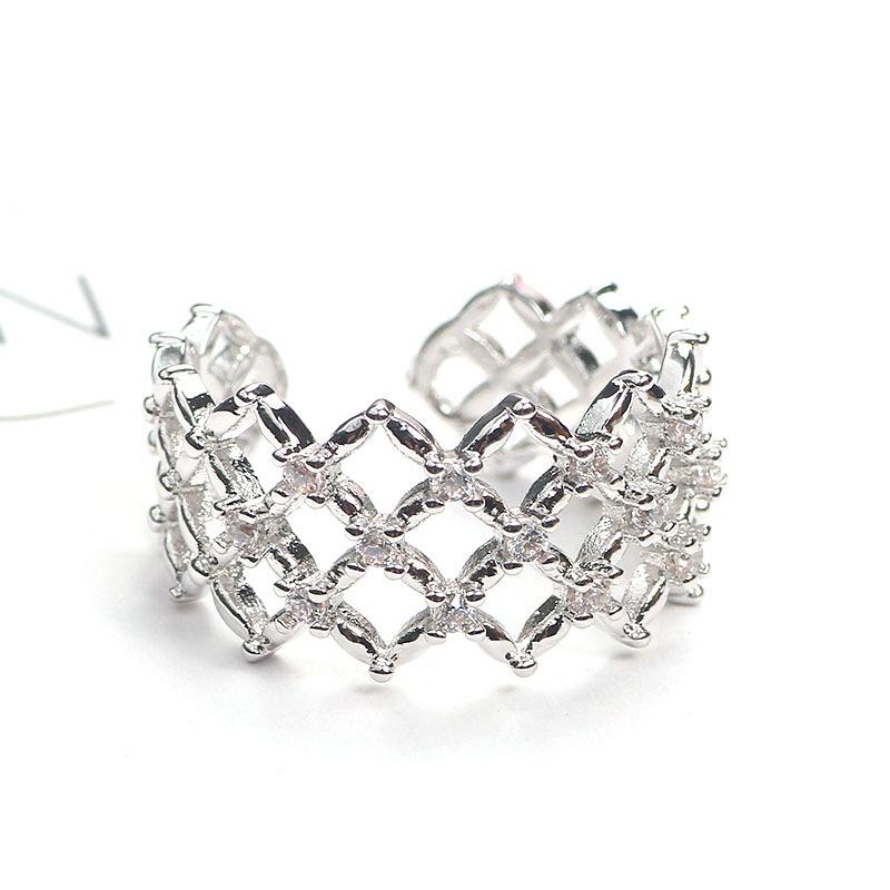 J698 Кольцо, Модное сетчатое кольцо Zir*****Pen с сохранением цвета, Темпераментное кольцо для женщин