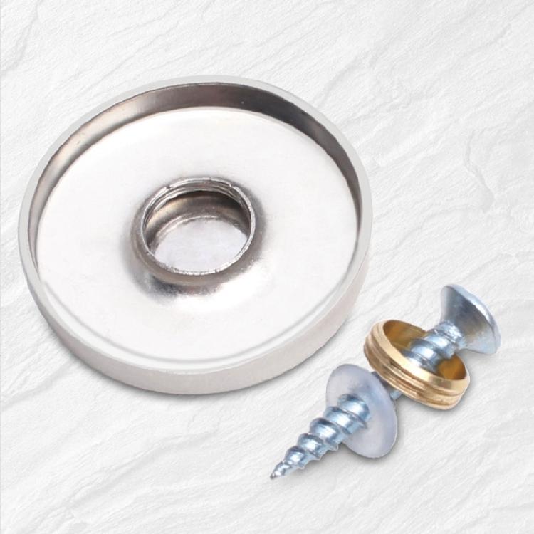 Pack of 40 Mirror Screw Caps Steel Decorative Covers Wall Decoration Fasteners Simple To Use for Bathroom & Kitchen Use