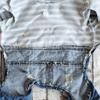 Puppy Denim Clothes Four-legged Conjoined Windproof Clothes Warm Pet Supplies for Spring Autumn