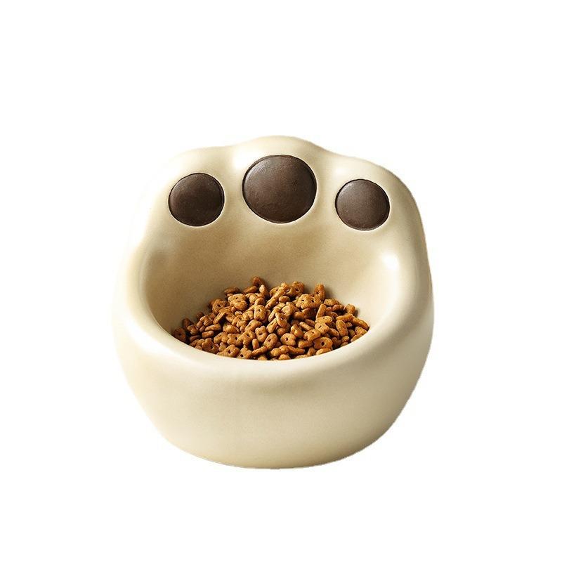 Ceramic Fun Creative Cat Bowl Pet Bowl Anti-knock Large Bowl Diameter High-footed Dog Into Kitten Food Basin Water Bowl Pot