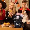 10/1PCS Artificial Roses Flowers Black Silk Rose Bouquets with Eyeballs for Halloween Party Decorations Horror Props DIY Craft