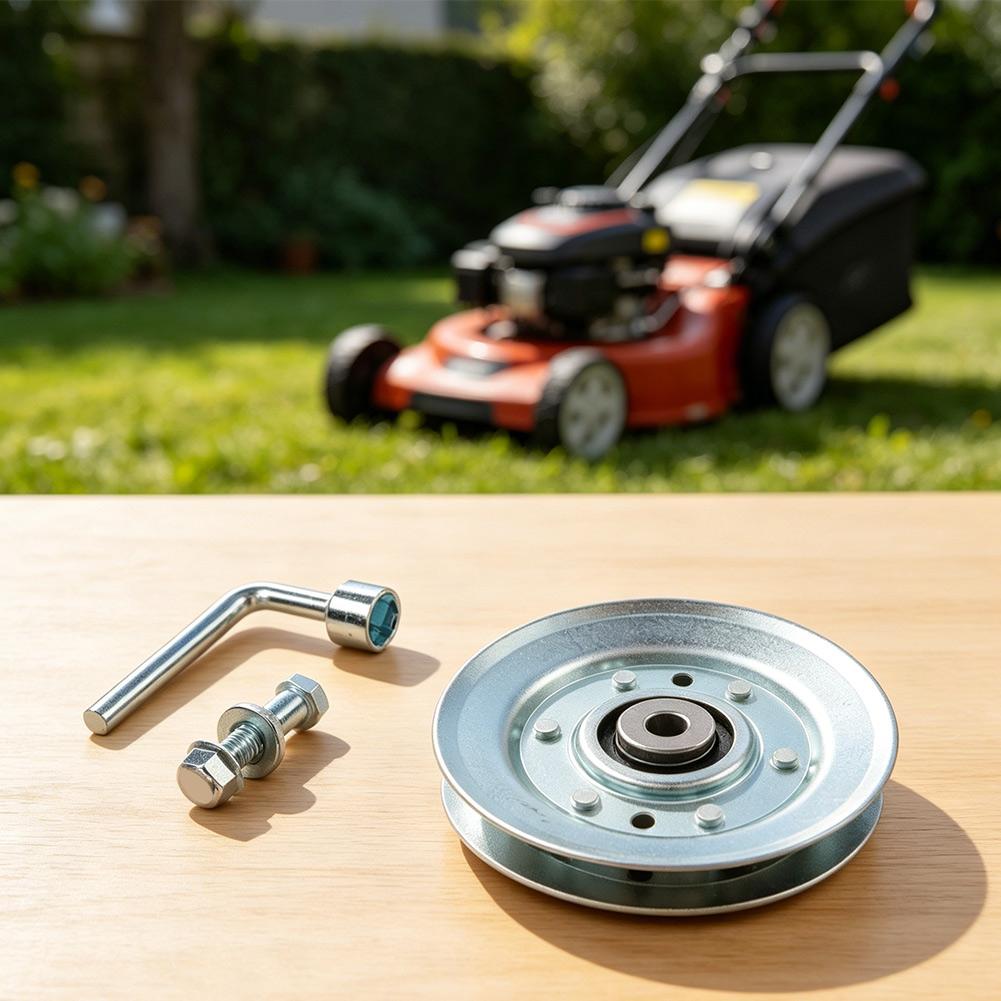Lawn Mower Idler Pulley Replacement Kit Compatible with Models 593787801 532173902 146763 Y155H107RBA LZ11577 for Belt Stability