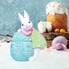 Bunny Figurine for Easter Celebration, Resin Tabletop Decoration Home And Office