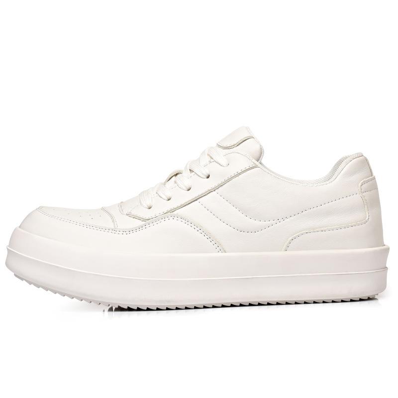RO men's shoes first layer cowhide men's casual shoes leather breathable white shoes fashion versatile men's board shoes tide