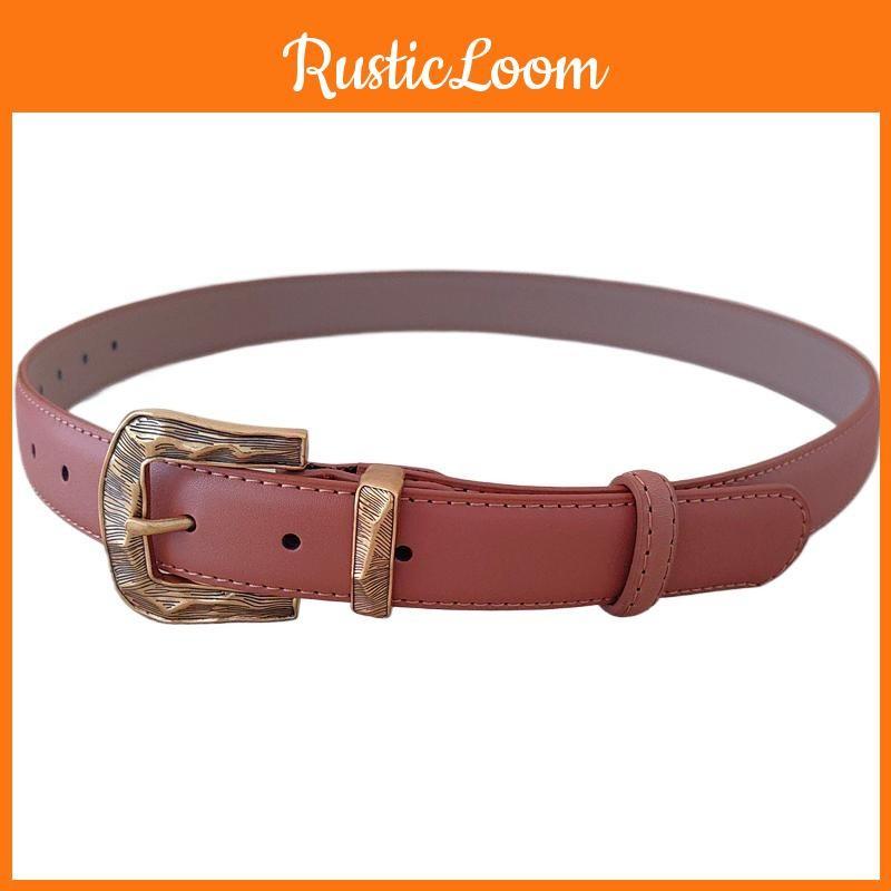 Color Leather Solid Belt For Women With Metal Pin Closure For Casual Outfits