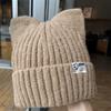 Cat Ears Wool Hat Women's Autumn and Winter Warm Cute Knitted Hat Casual Versatile Soft Girl Cold Hat