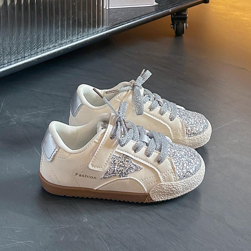 Girls' Shoes Spring Casual Versatile Little Girls Star Sneakers Spring Autumn Children's Sports Kids Shoes
