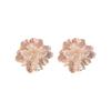 Brincos Femininos GemChic Incrustados Zircônia Flor Brincos da Moda Doce Brinco de Pino Agulha Elegante Aniversário Natal Joias Presente