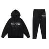 Herren Gradient Buchstaben Bestickter Hoodie Jogginganzug Set - Übergroß Fleece Warm Lässig Trainingsanzug Winter