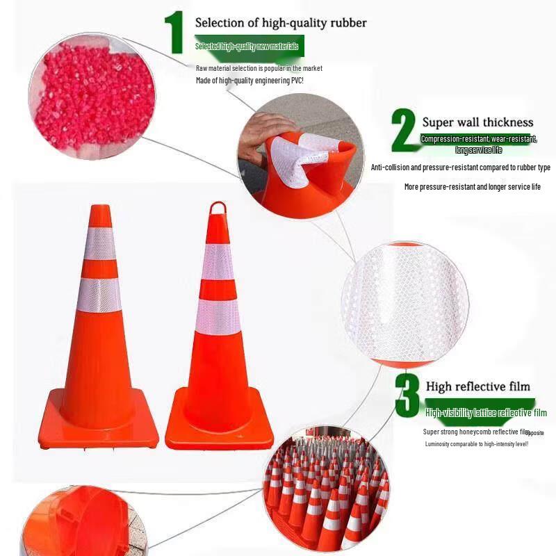 70cm PVC Reflective Traffic Cone