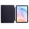 For Samsung Galaxy Tab A9+ Case Y-Fold Stand Pattern Print Leather+Clear Acrylic Tablet Cover with Pencil Holder