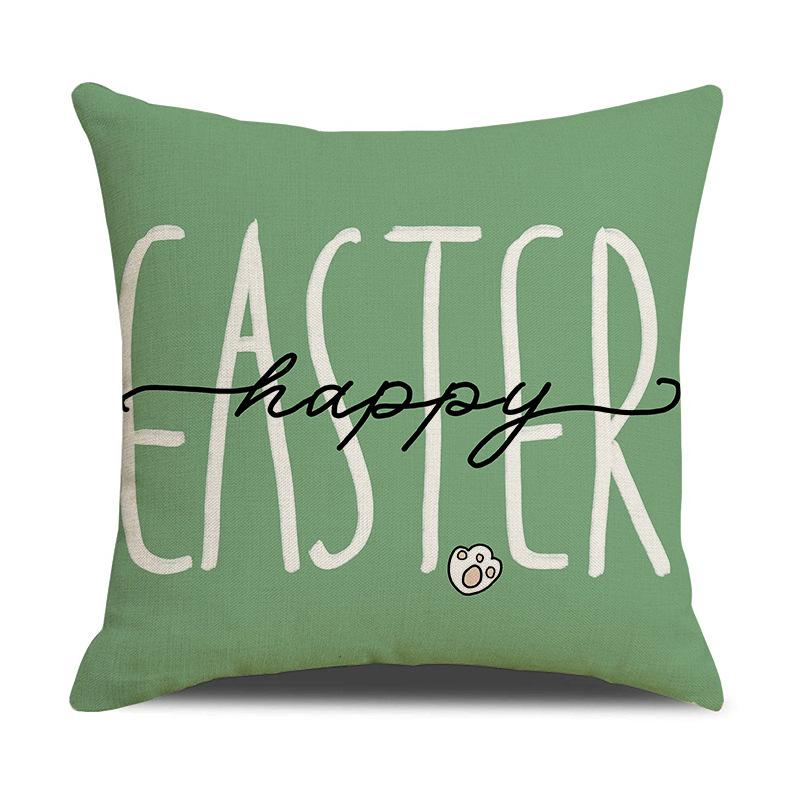 Spring New Easter Bunny Pillow Cover Living Room Sofa Cushion Outdoor Pillow Cover Home Decoration Cushion