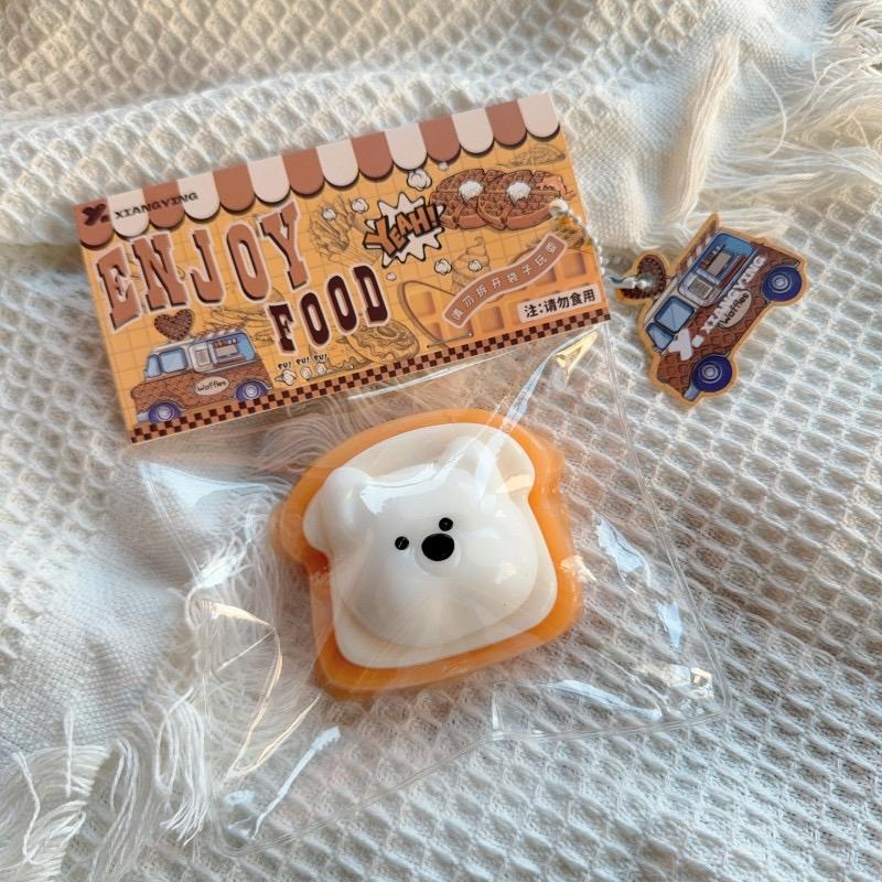 Cute Cartoon Food Squeeze Toy Silicone Pinch Slow Rebound Decompression Toy for Adult Kids Gift Stress Reliever Toys