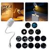 Customizable Brightness Projection 2 in 1 Star Projector Night Light, USB Aurora Moon Scene Lamp with Remote Control Control, 360 Degree Flexible
