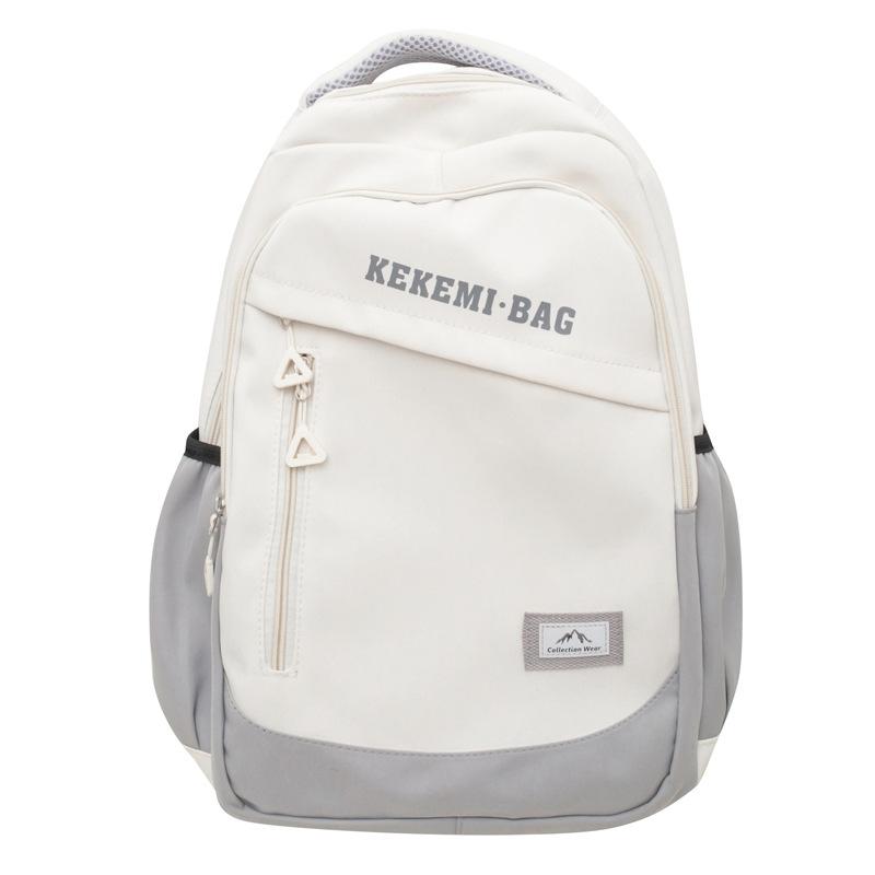 New Nylon Middle School Student Junior High School Student Schoolbag Large Capacity Male and Female Couples Backpack High School Travel Backpack