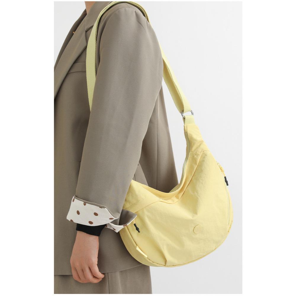 Trendy Solid Color Messenger Bag New Large Capacity Shoulder Bag Casual Dumpling Bag