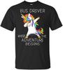Bus Driver Where The Adventure Begins Back To School Gifts T-Shirt Black Men Unisex Loose Fit Tee Shirt