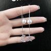 Women Korean Fashion Elegant Anti-allergy Crystal Asymmetric Pearl Dangle Drop Long Tassel Box Chain Star Moon Ear Line Stud Earrings Female Jewelry