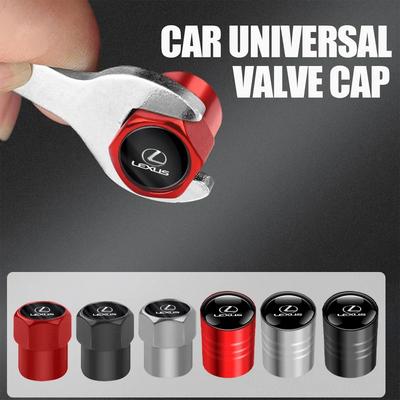 4pcs Car Wheel Tire Valve Caps Stem Case For RX300 RX330 RX350 IS250 LX570 Is200 Is300 Ls400 Emblems Auto Accessories