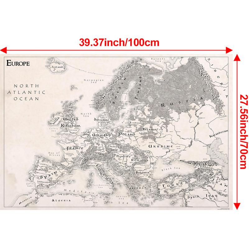 Travel Supplies Vintage The Great War Europe Map Posters Wall Art Picture Paintings Office Home Decor Geographical Tool