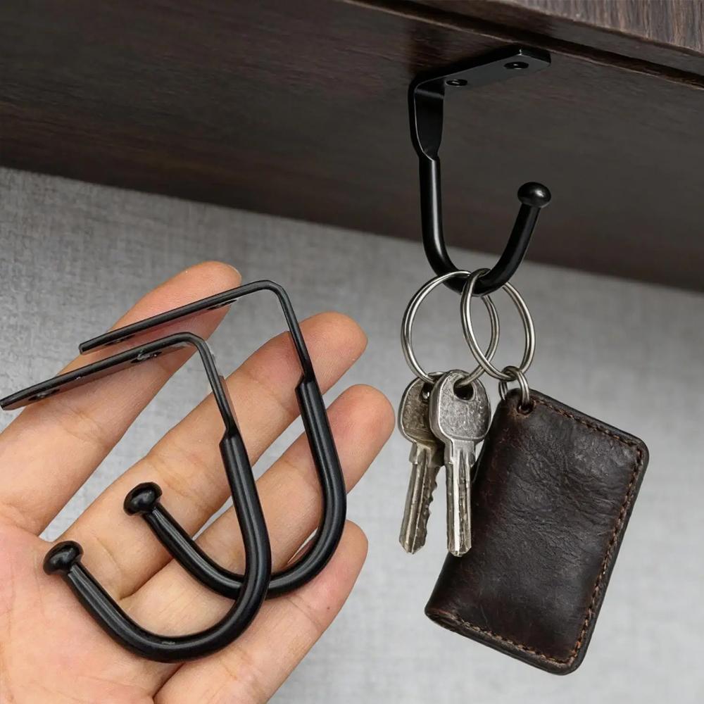 Screw Mounted Ceiling Hook, Heavy Duty Hanger For Kitchen Closet, J-shaped Hanging Hook for Towel Cup Clothes Multi-Purpose Hook
