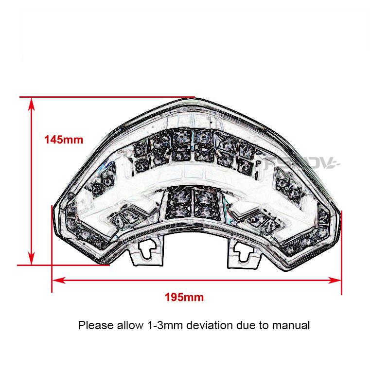 Fit For Ducati Multistrada 1200 1200S 2010 2011 2012 2013 2014 Motorcycle LED Integrated Taillight Tail Turn Signals Light